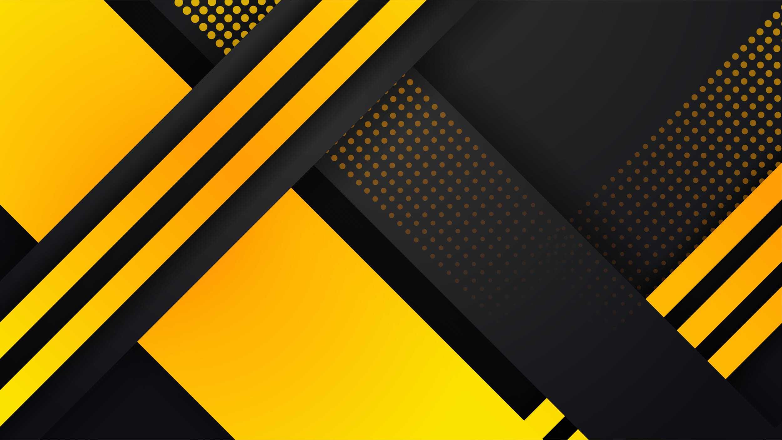 Custom-designed golden elements on a dark background